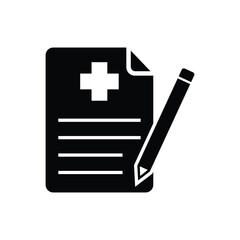 Obraz premium Medical prescription flat vector icon design