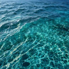 Obraz premium Turquoise Water and Gentle Ocean Waves, Ai generated Images