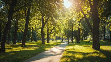 Obraz premium Vibrant green parks and public spaces for relaxation and enjoyment amidst nature s embrace
