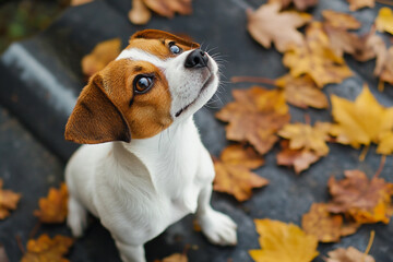 Amazing wonderful autumn season, people admiring golden fall colors outdoors, Generative AI