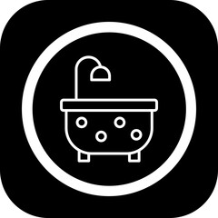 Bathtub Vector Icon Design