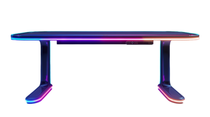 Modern Futuristic Gaming Desk with Neon Lights