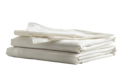 Folded White Bed Sheets Luxury Bedding Cotton Linen Fabric