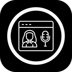 Webcast Vector Icon Design