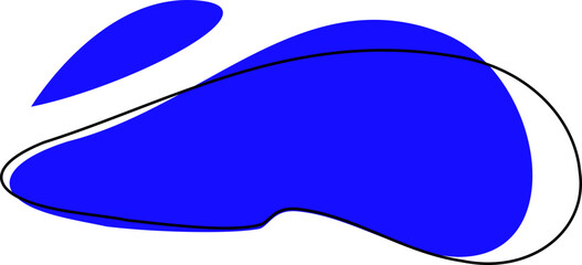 Blue Abstract Liquid Shape Illustration