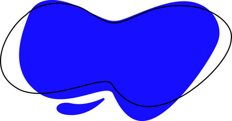 Blue Abstract Liquid Shape Illustration