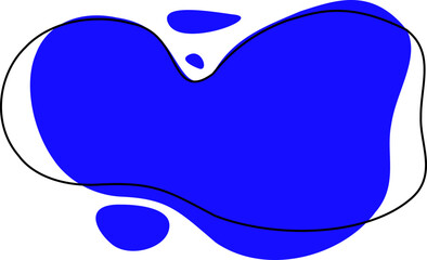 Blue Abstract Liquid Shape Illustration