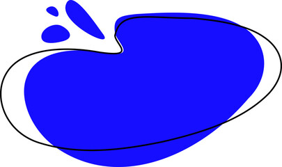 Blue Abstract Liquid Shape Illustration