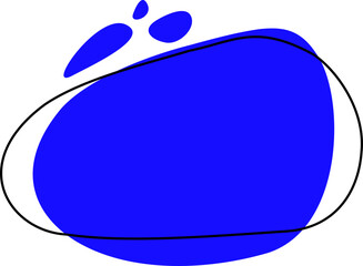 Blue Abstract Liquid Shape Illustration