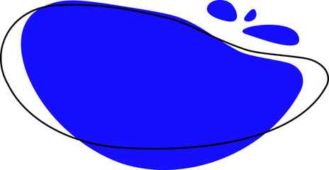 Blue Abstract Liquid Shape Illustration