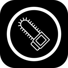Chainsaw Vector Icon Design