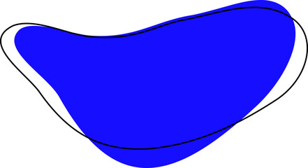 Blue Abstract Liquid Shape Illustration