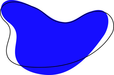 Blue Abstract Liquid Shape Illustration
