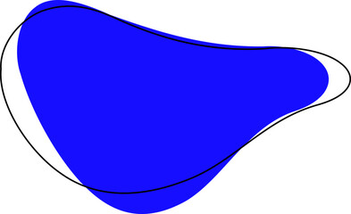 Blue Abstract Liquid Shape Illustration