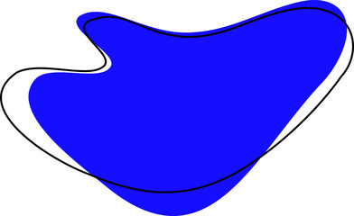 Blue Abstract Liquid Shape Illustration