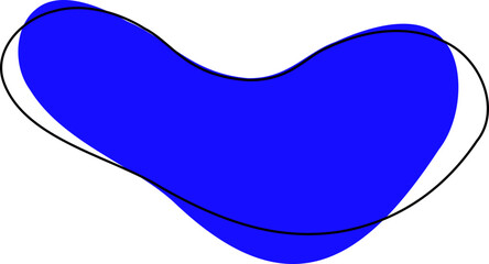 Blue Abstract Liquid Shape Illustration