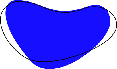 Blue Abstract Liquid Shape Illustration