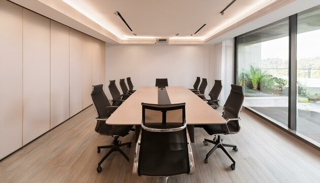 Int&eacute;rieur &eacute;l&eacute;gant d'une salle de r&eacute;union executive
