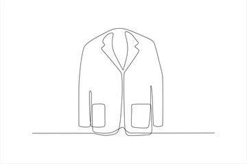 continuous line vector illustration of a suit