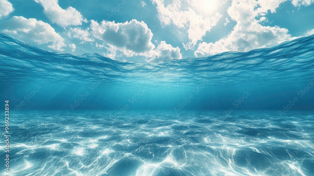 Aufkleber a breathtaking view of the ocean's surface. this image is perfect for creating a sense of serenity a