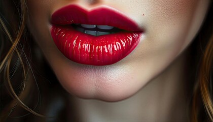 Fototapeta premium Lips and lust close up