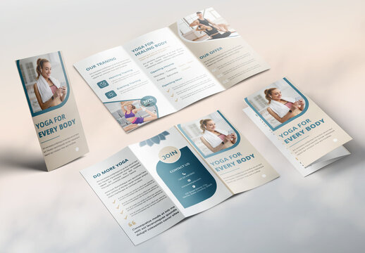 Yoga Course Trifold Brochure Template
