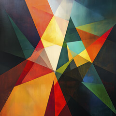 Fototapeta premium Bold visual of contrasting shapes and sharp lines creates dynamic composition