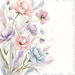 Watercolor floral background