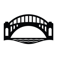 Bridge Vector Design Logo Silhouette Modern Symbol