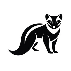 Civet or genet Vector Silhouette Logo Icon Isolated