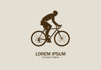 Fototapeta premium Logo of cycle icon vector design silhouette style on light background