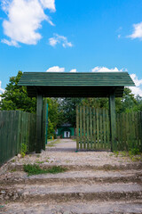 entrance to the wooden masque in Kruszyniany 