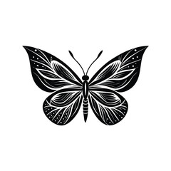 Trendy Silhouette of Butterfly Vector Logo Icon Design