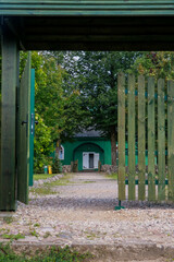 entrance to the wooden masque in Kruszyniany 