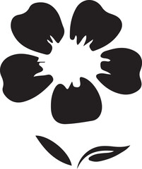 black and white flower