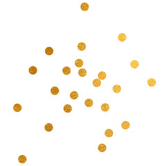 Scattered golden confetti