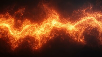 Dynamic Flow of Fiery Waves: An Abstract Exploration of Energy and Emotion
