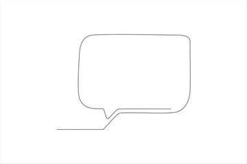 chat symbol continuous line vector illustration