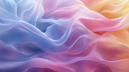 Obraz premium Soft pastel ribbons gently twisting around in dreamy blend of colors