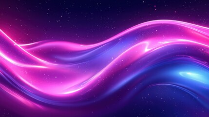 Vibrant Abstract Waves: A Journey Through Surreal Neon Colors and Ethereal Flow