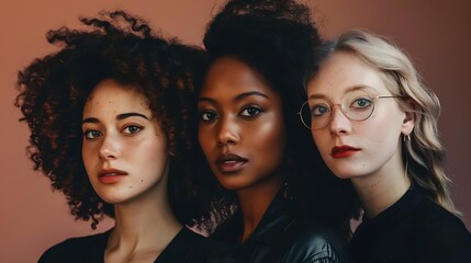 Womens History Month Modern Design, Group Portrait Shot Stock Photo Style, Celebration, History