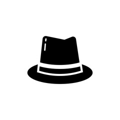 Fashion hat icon isolated on white