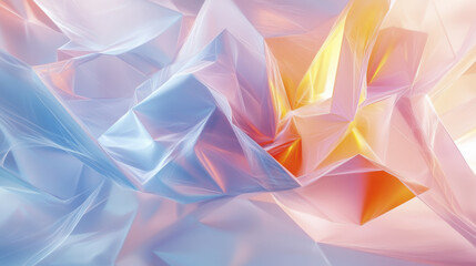 Smooth organic shapes in pastel colors create serene and calming atmosphere