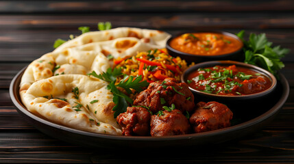 Fototapeta premium Tasty Traditional Assorted Eastern Cuisines Dishes