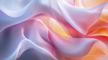 Soft abstract arcs of pastel gradients create flowing visual experience