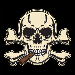 skull and crossbones illustration
