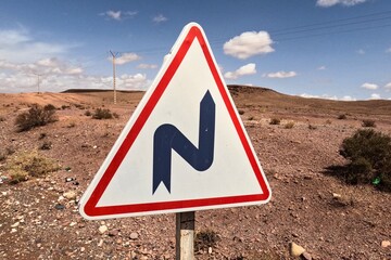 Double Bend Warning Sign