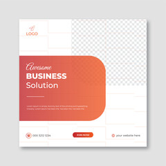 Business marketing social media web banner design template