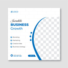 Business marketing social media web banner design template