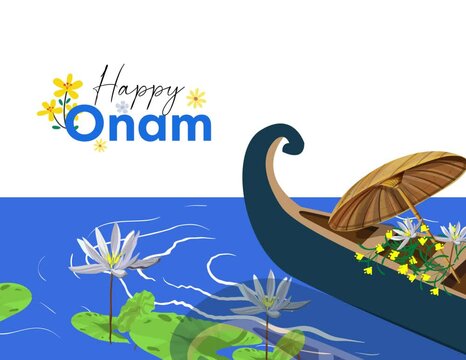 Happy onam festival of kerala animation video